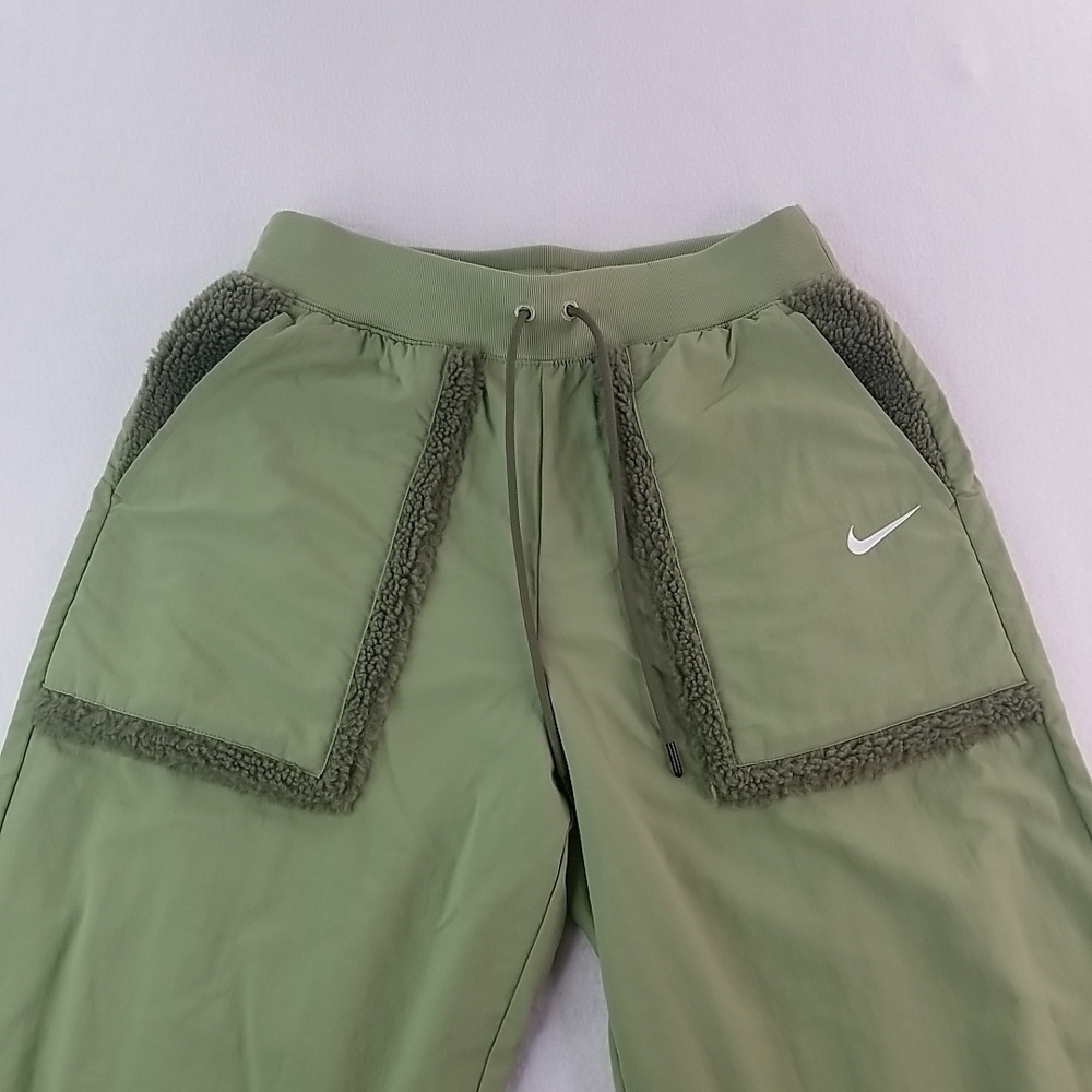 Nike Women High Waisted Joggers Olive Green Pocket Sweatpants Athletic M - Picture 7 of 16